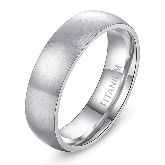 Anel Lev, Anel de titanium, anel 6mm, aliança, anel unissex