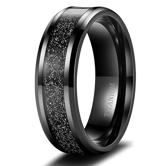 Anel arenito, anel preto, anel com faixa interna, anel masculino preto