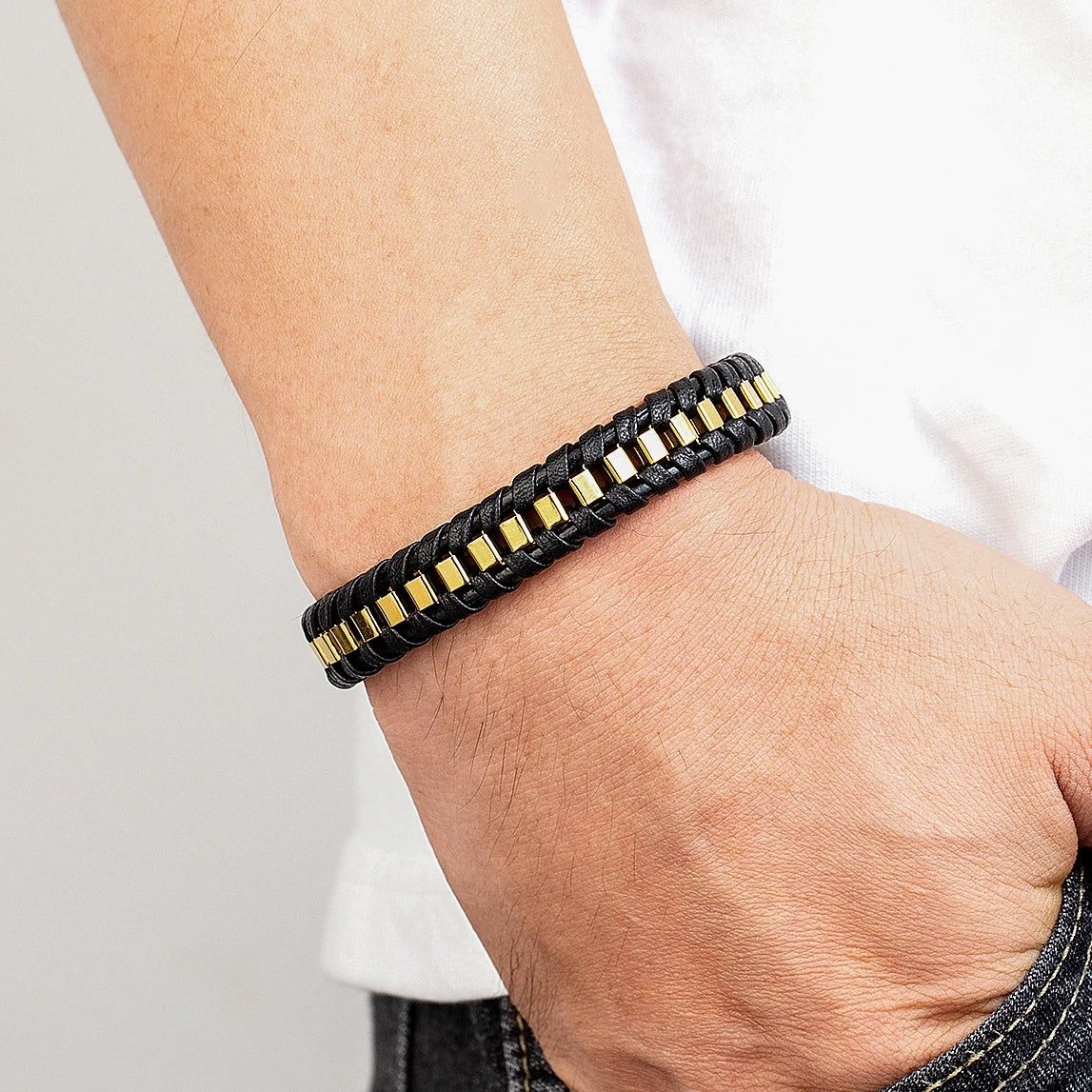 Bracelete Masculino Look - Dourado