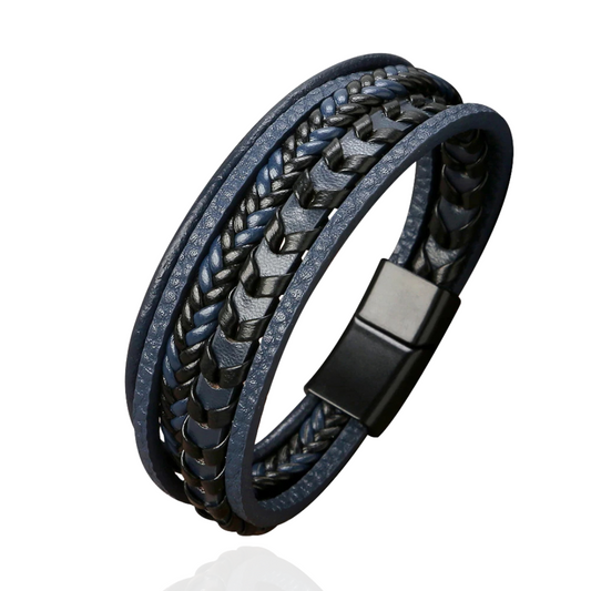 Bracelete Clássico, bracelete classic, pulseira classic, pulseira azul, pulseira preta, pulseira couro,