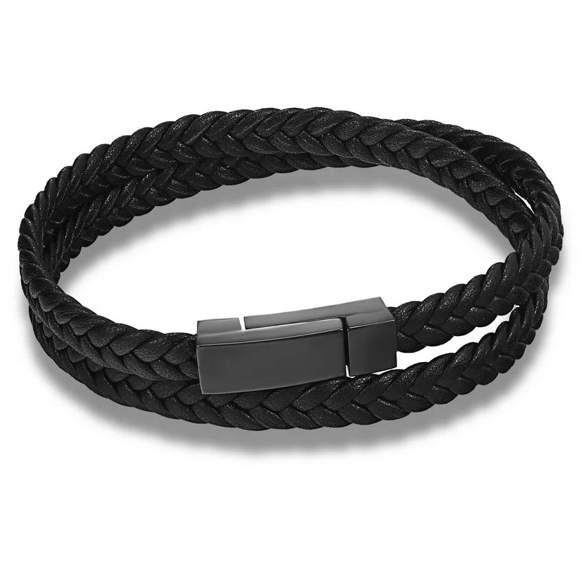 Pulseira Masculina Galahad Couro - 40cm