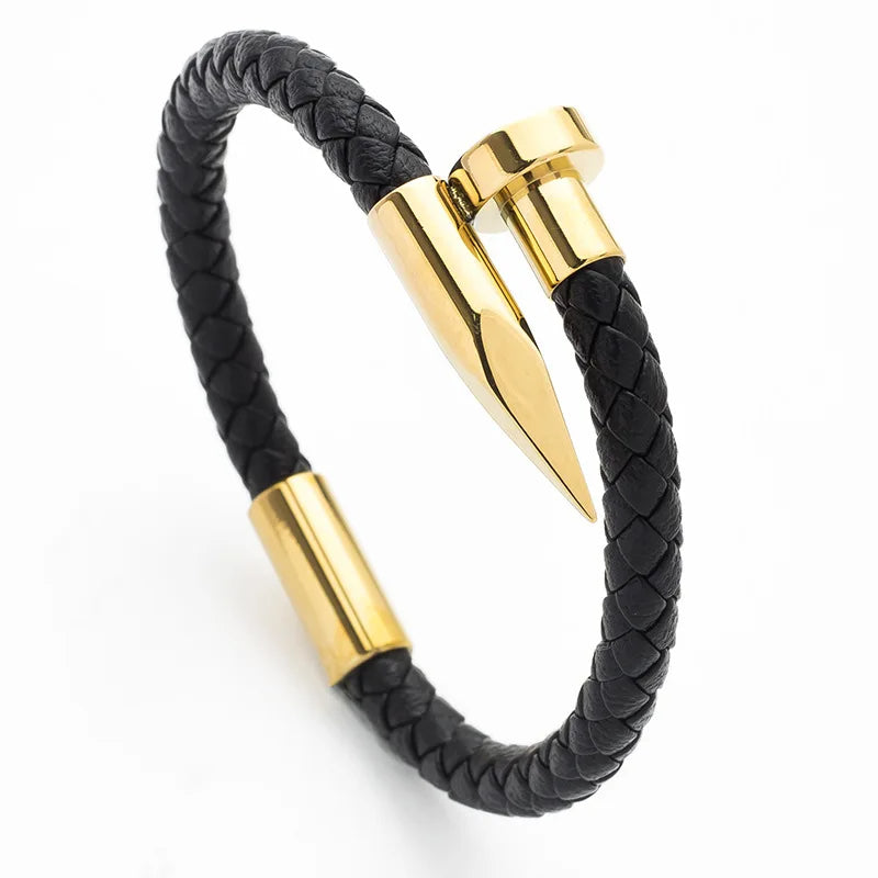 Pulseira Masculina Cronos Aço Preta