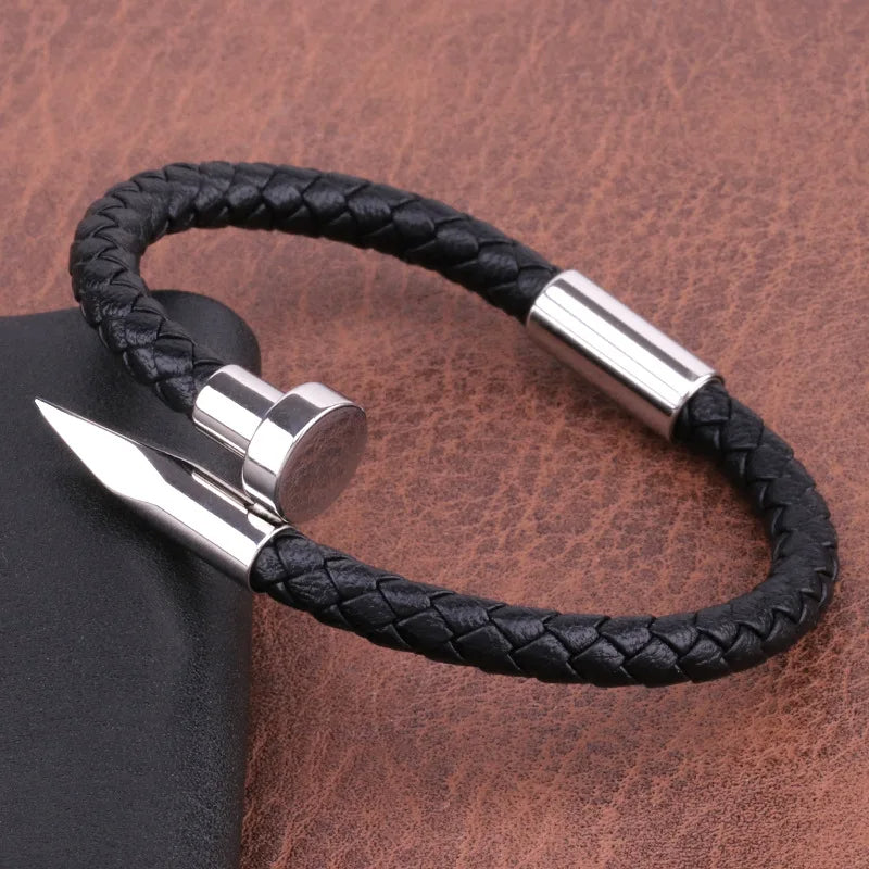 Pulseira Masculina Cronos Aço Preta